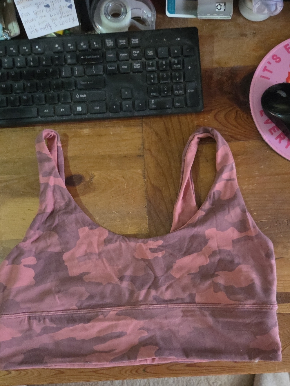 Lululemon align reversible bra size 12 camo rose